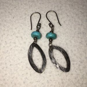 Silpada Howlite and Sterling Silver Drop Earrings